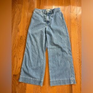 Madewell Flare Wide Leg Blue Jeans